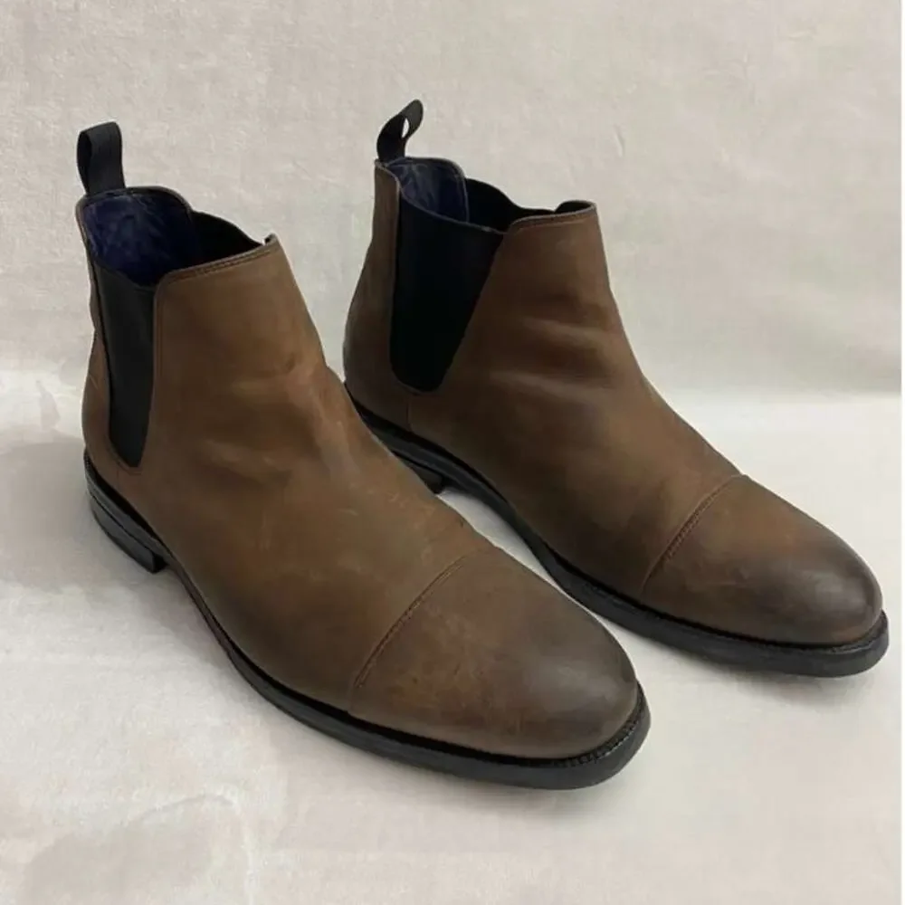 Cole Haan Boots Mens Wagner Grand Chelsea Brown Waterproof Ankle Chukka Sz 11 W